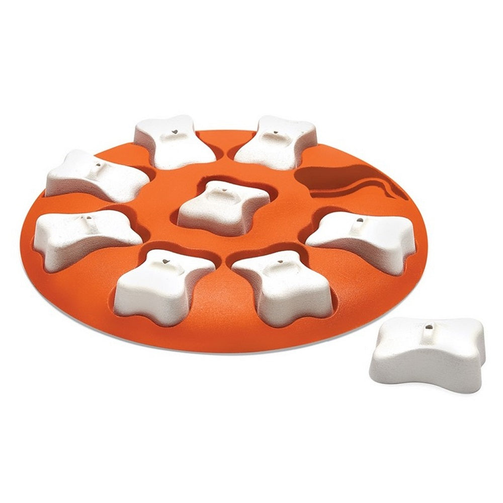 Dog Smart Interactive Treat Puzzle Dog Toy (Orange)