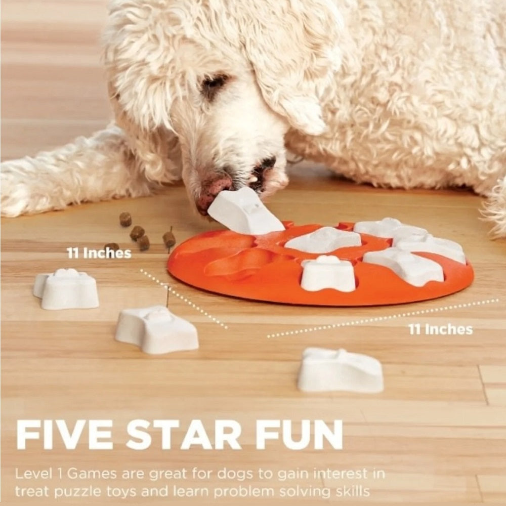 Dog Smart Interactive Treat Puzzle Dog Toy (Orange)