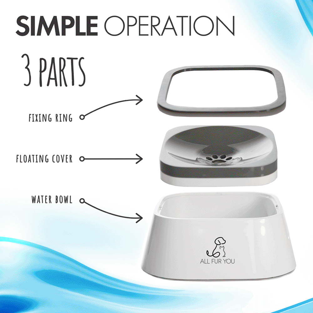 2 Litre Spill Proof - Anti Splash Bowl