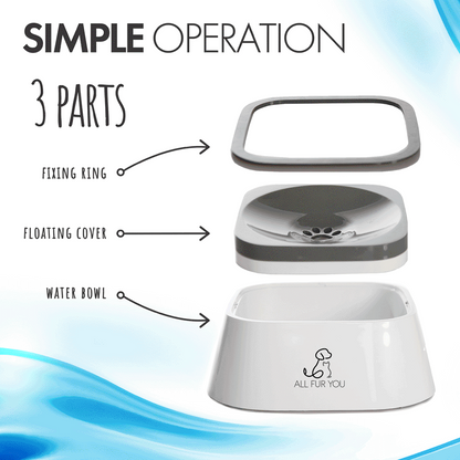 2 Litre Spill Proof - Anti Splash Bowl