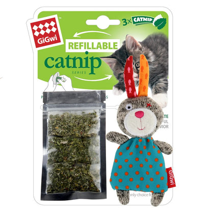 GiGwi Refillable Catnip Toy - Bear or Rabbit