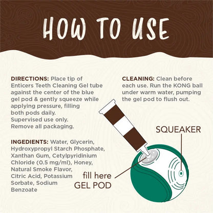 TropiClean Enticers Teeth Cleaning Gel + KONG Dental Ball