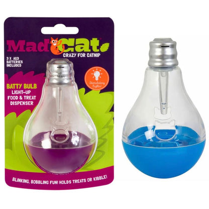 Mad Cat Batty Bulb Light Up Slow Feeder & Cat Treat Dispenser