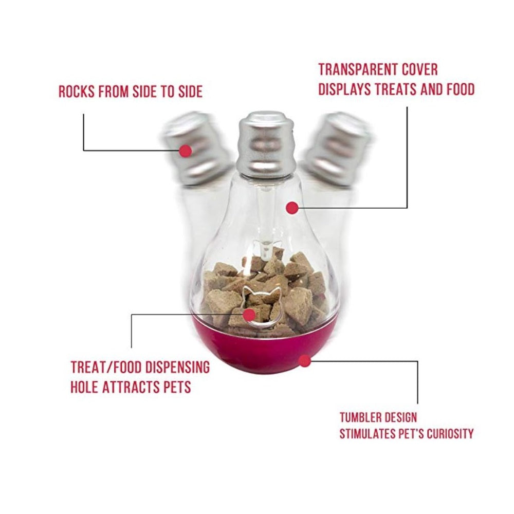 Mad Cat Batty Bulb Light Up Slow Feeder & Cat Treat Dispenser