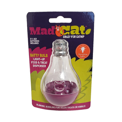Mad Cat Batty Bulb Light Up Slow Feeder & Cat Treat Dispenser