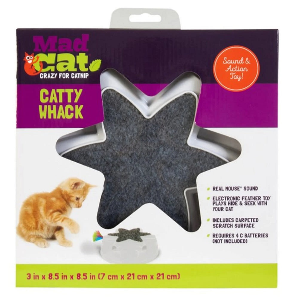 Mad Cat Catty Whack Interactive Feather Wand Cat Toy