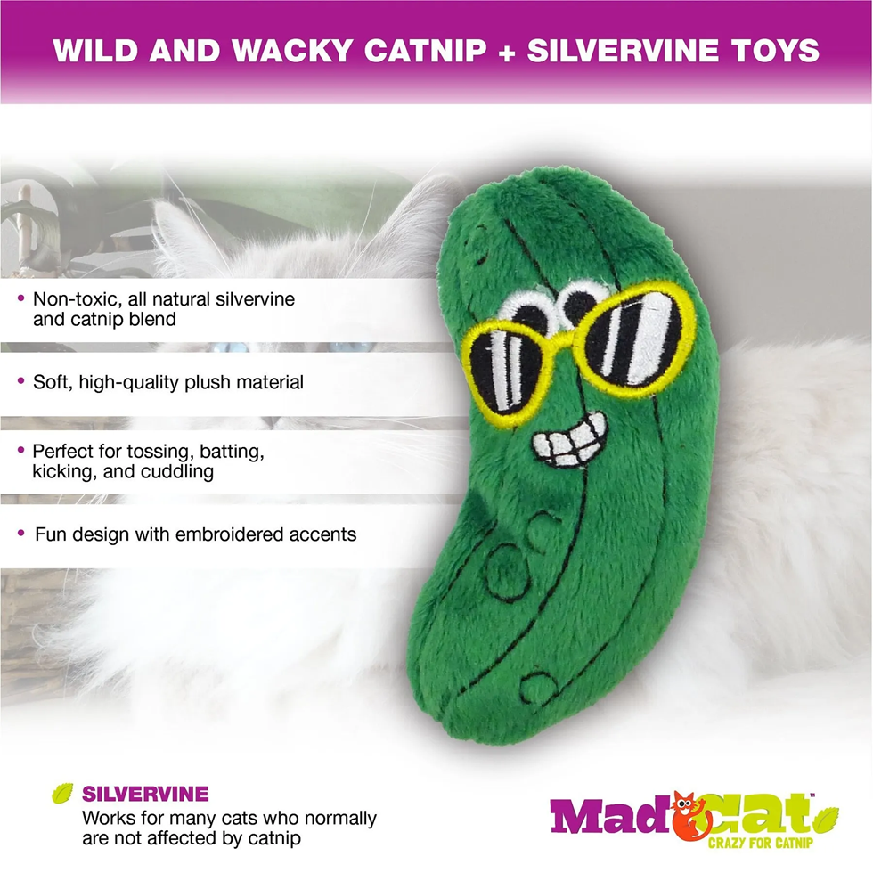 Mad Cat Cool Cucumber Catnip & Silvervine Cat Toy