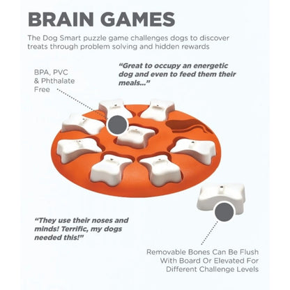 Dog Smart Interactive Treat Puzzle Dog Toy (Orange)