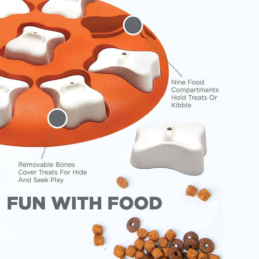 Dog Smart Interactive Treat Puzzle Dog Toy (Orange)