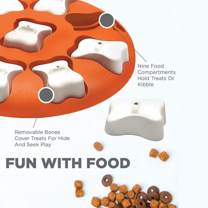 Dog Smart Interactive Treat Puzzle Dog Toy (Orange)