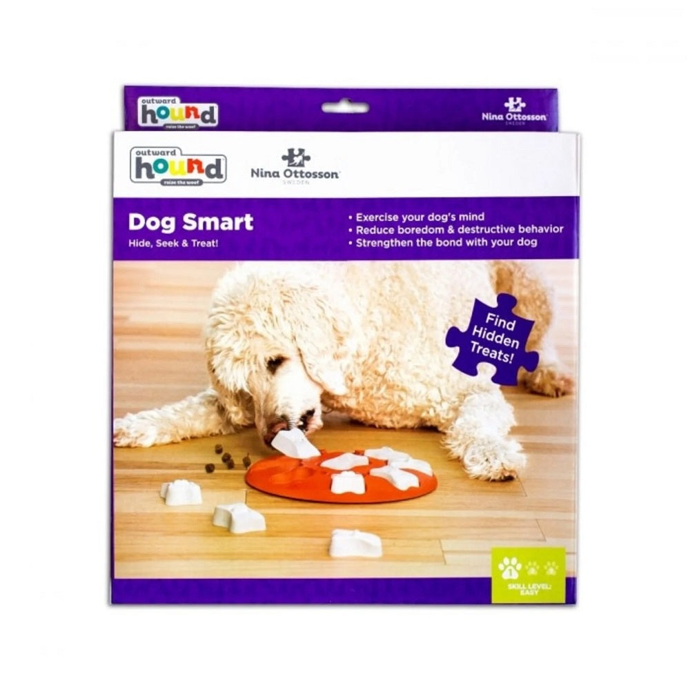 Dog Smart Interactive Treat Puzzle Dog Toy (Orange)