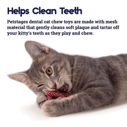 PETSTAGES Catnip Plaque Away Pretzel Chew Toy