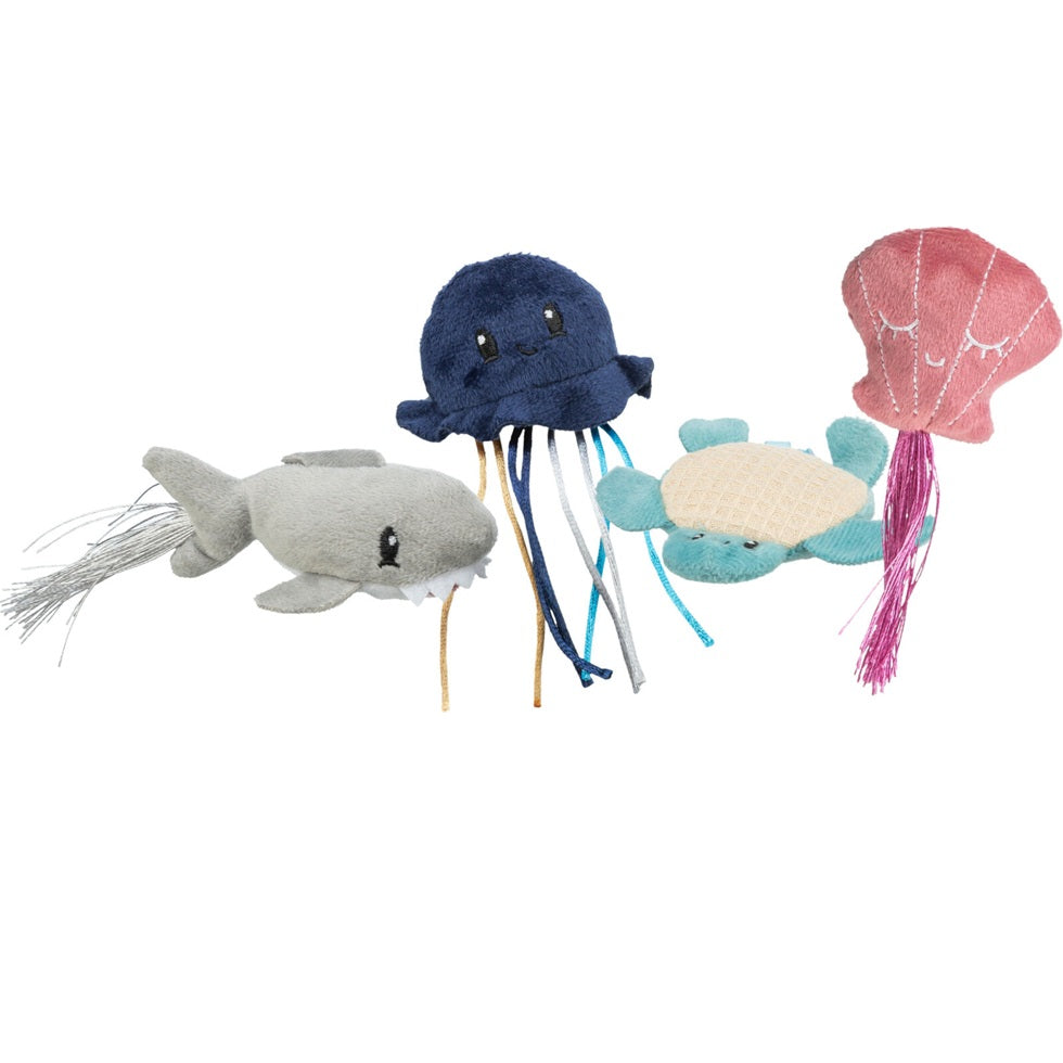 Trixie Marine Animals With Catnip Assorted 5-8cm