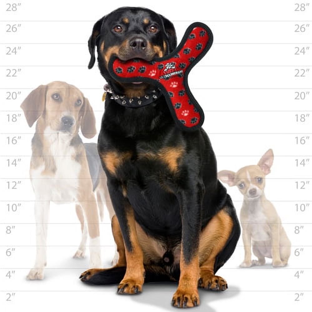 Tuffy Ultimate Boomerang - Red Paws